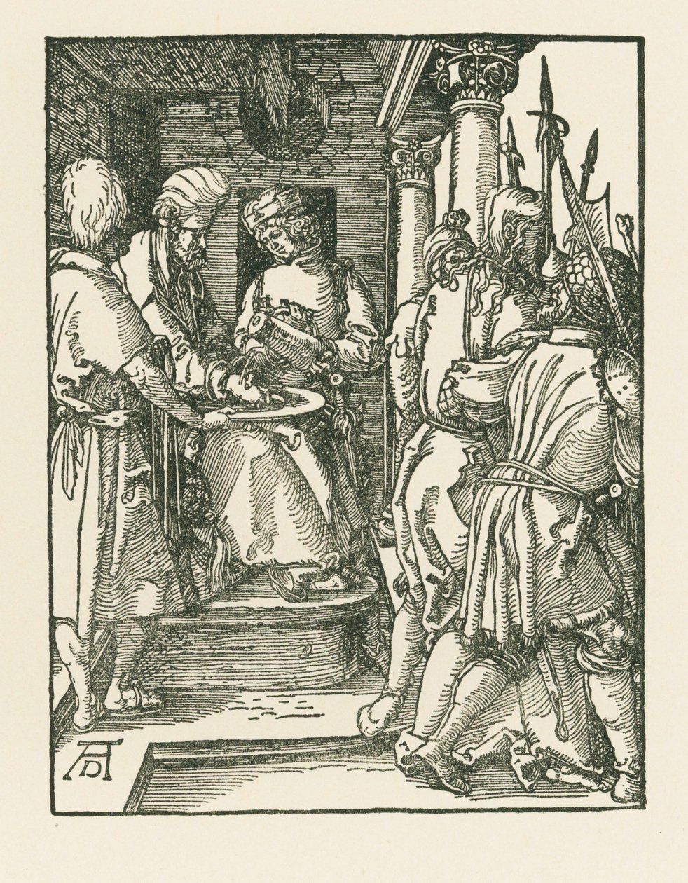 Pilatos a lavar as mãos, c.1509 (xilogravura) de Albrecht Dürer or Duerer