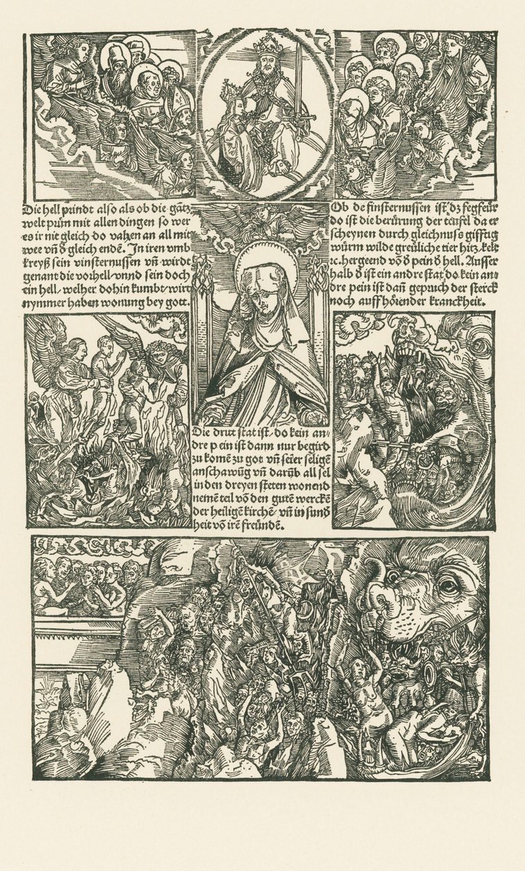 Santa Brígida e a Virgem intercedendo pelos condenados de Albrecht Dürer or Duerer