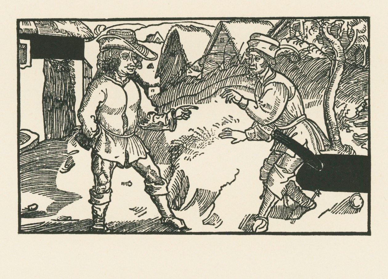 Syrus e Chremes, c.1492-93 (xilogravura) de Albrecht Dürer or Duerer