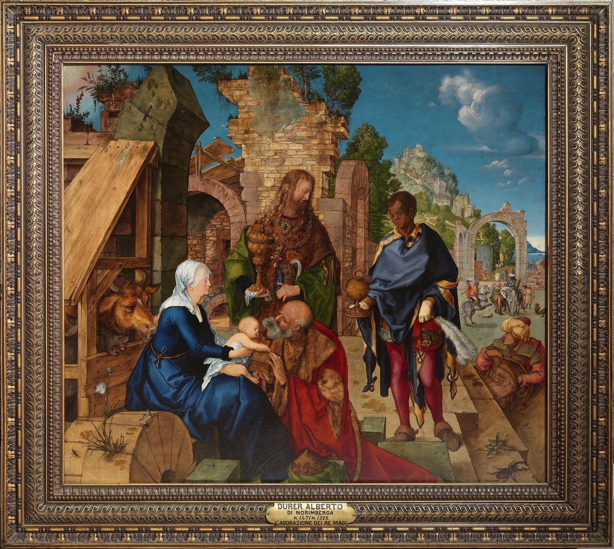 A Adoração dos Magos - Albrecht Durer (1471-1528). Óleo sobre madeira de Albrecht Dürer