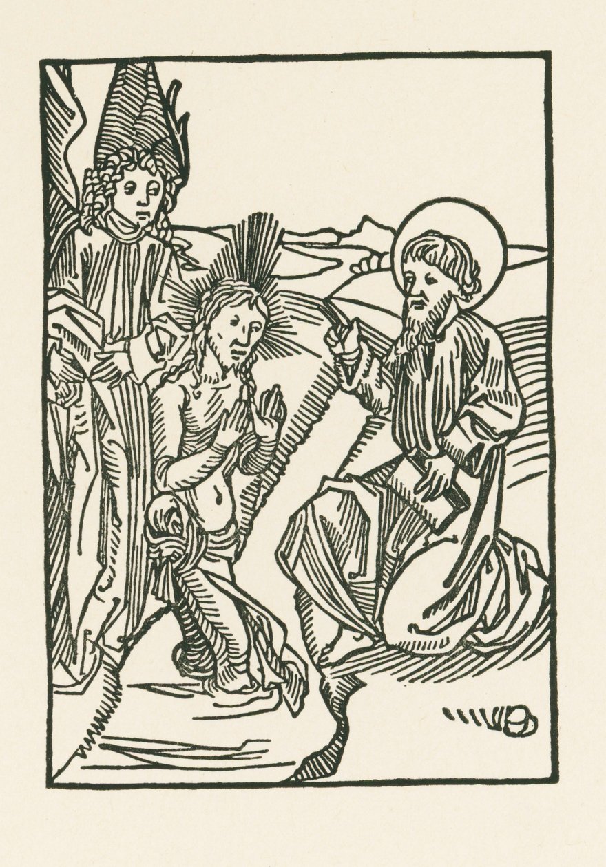 O Batismo de Cristo no rio Jordão de Albrecht Dürer or Duerer