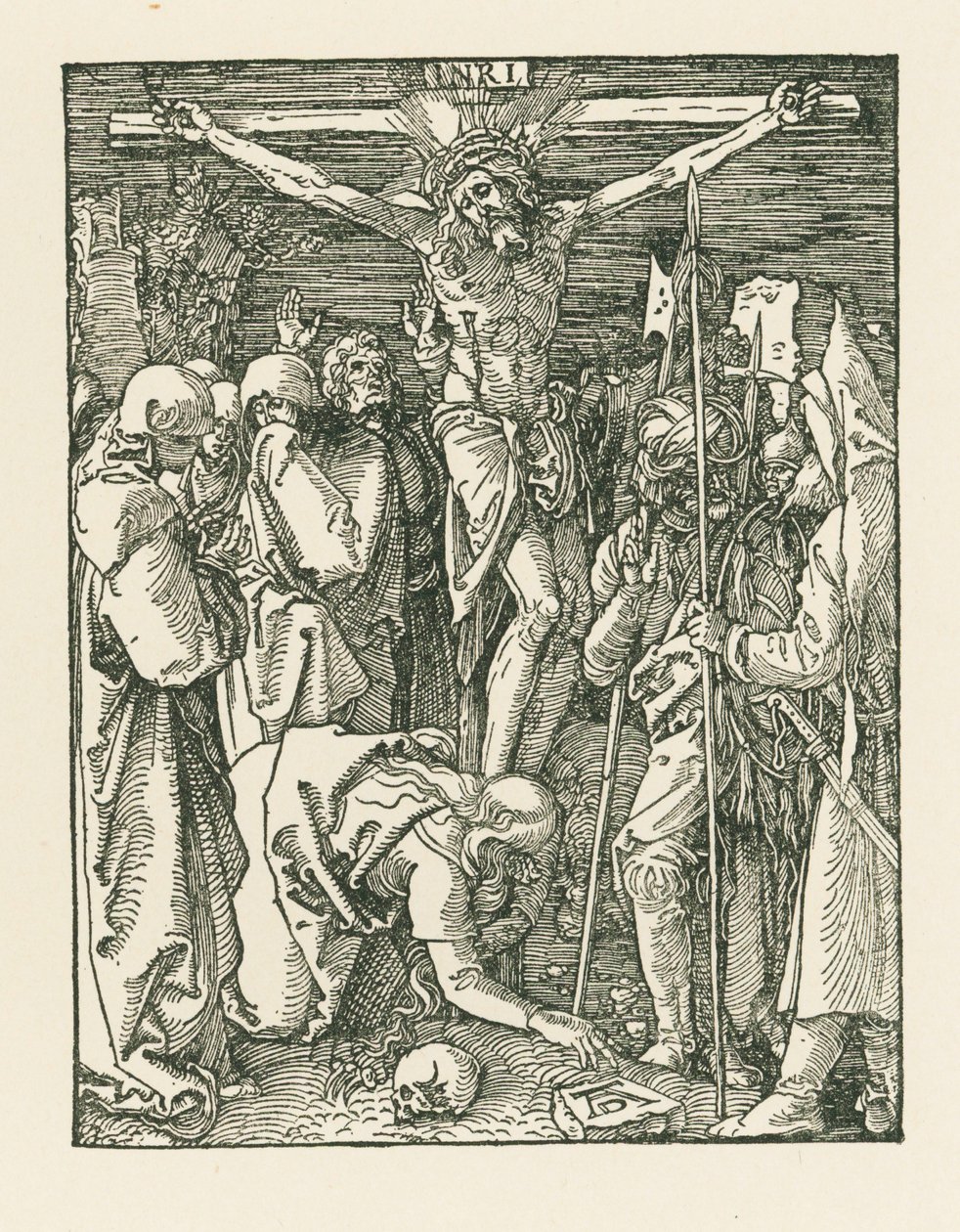 A Crucificação, c.1509 (xilogravura) de Albrecht Dürer or Duerer