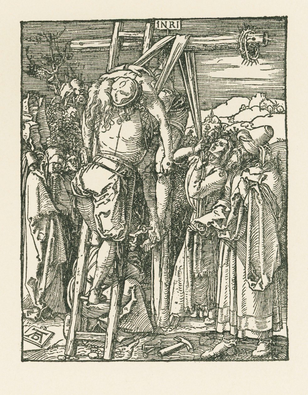 A Descida da Cruz, c.1509-10 (xilogravura) de Albrecht Dürer or Duerer