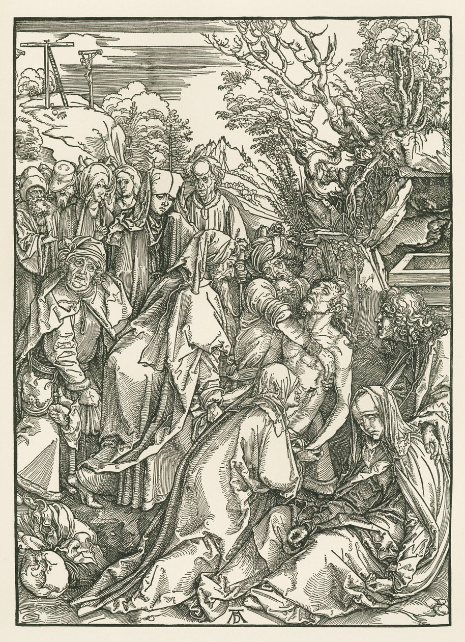 O Sepultamento, c.1496-97 (xilogravura) de Albrecht Dürer or Duerer