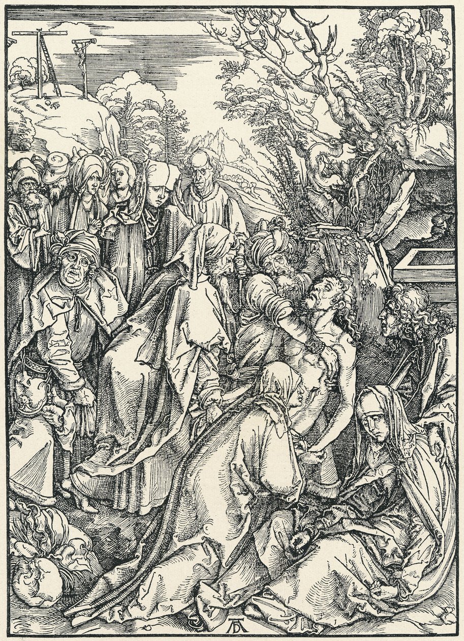 O Entombamento, da Grande Paixão, c.1496-97 (xilogravura) de Albrecht Dürer