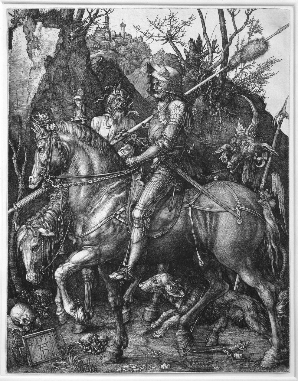 The Knight, Death and the Devil Engraving de Albrecht Durer (1471-1528) 1513 Sun. 0,25x0,19 m Paris, Musee du Louvre de Albrecht Dürer