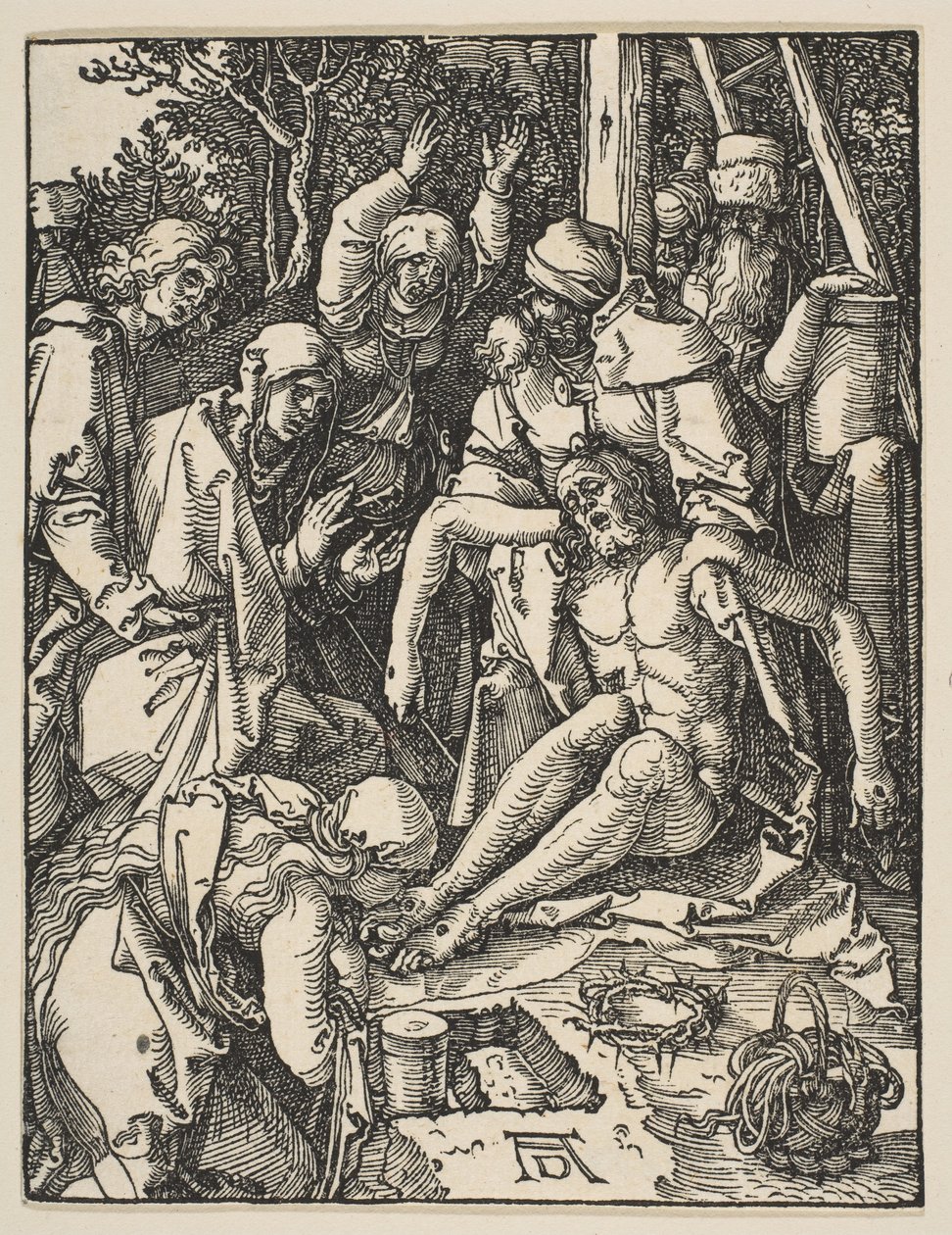 A Lamentação, da Pequena Paixão, c.159 (xilogravura) de Albrecht Dürer