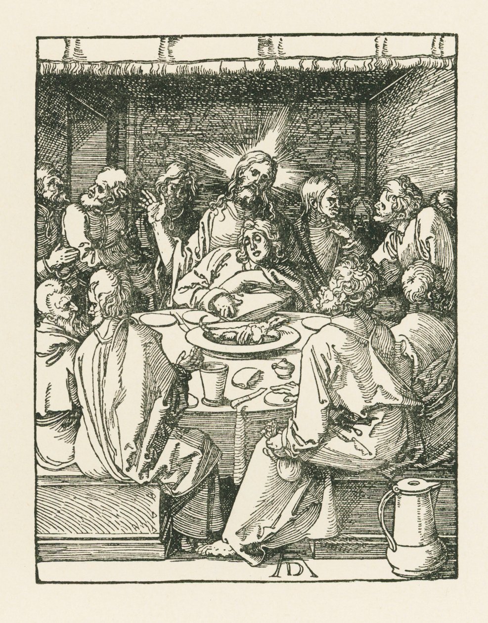 A Última Ceia, c.1508-09 (xilogravura) de Albrecht Dürer or Duerer