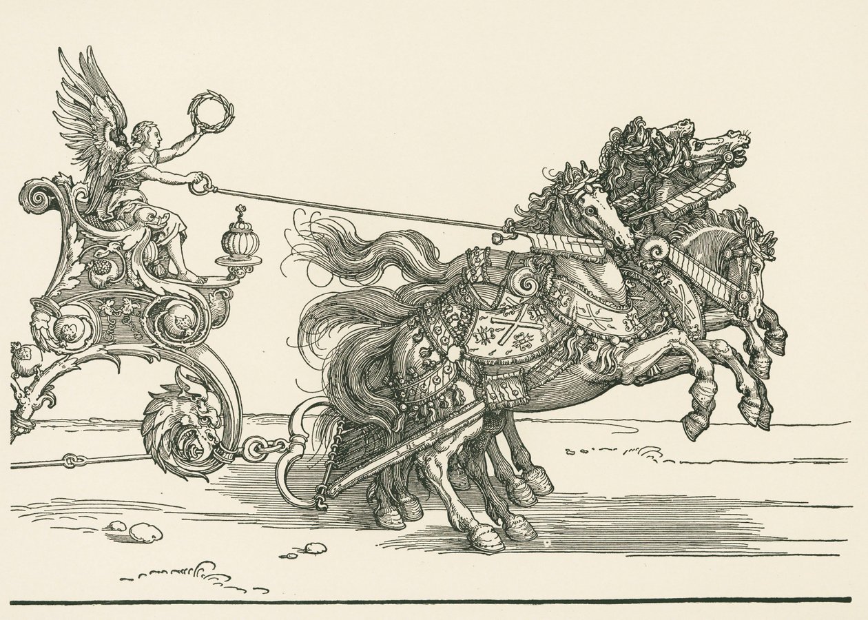O Pequeno Carro Triunfal ou o Casamento da Borgonha de Albrecht Dürer or Duerer