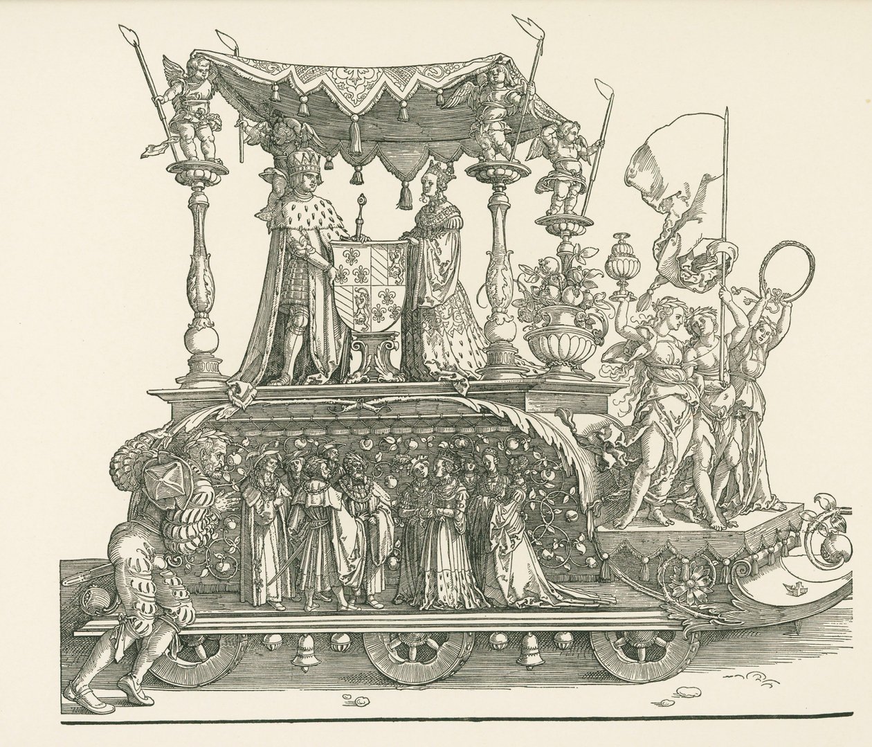 O Pequeno Carro Triunfal ou o Casamento da Borgonha de Albrecht Dürer or Duerer