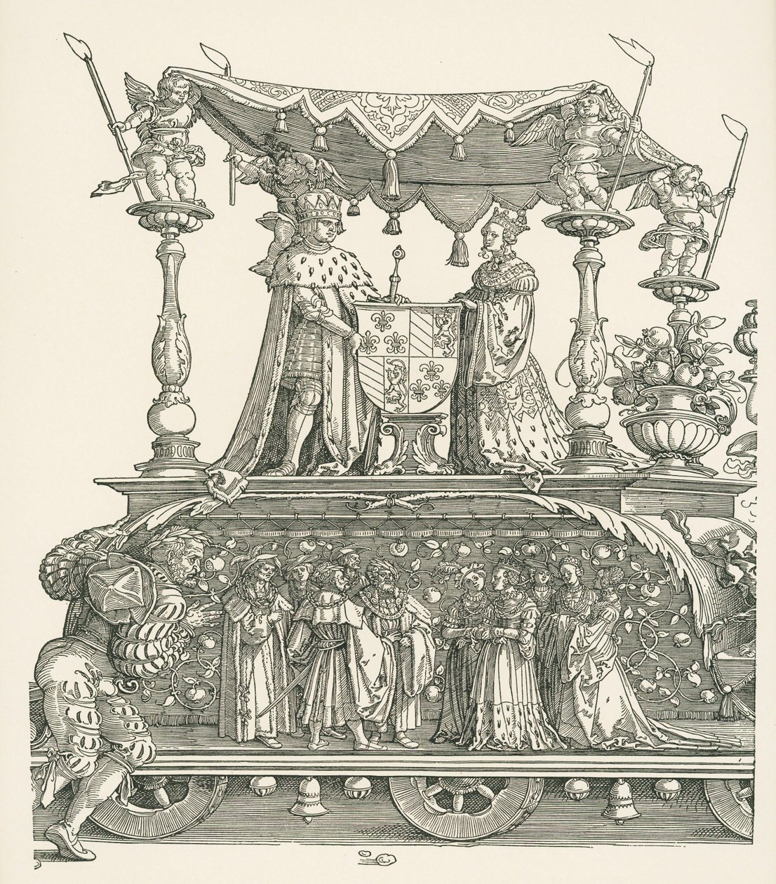 O Pequeno Carro Triunfal ou o Casamento da Borgonha de Albrecht Dürer or Duerer