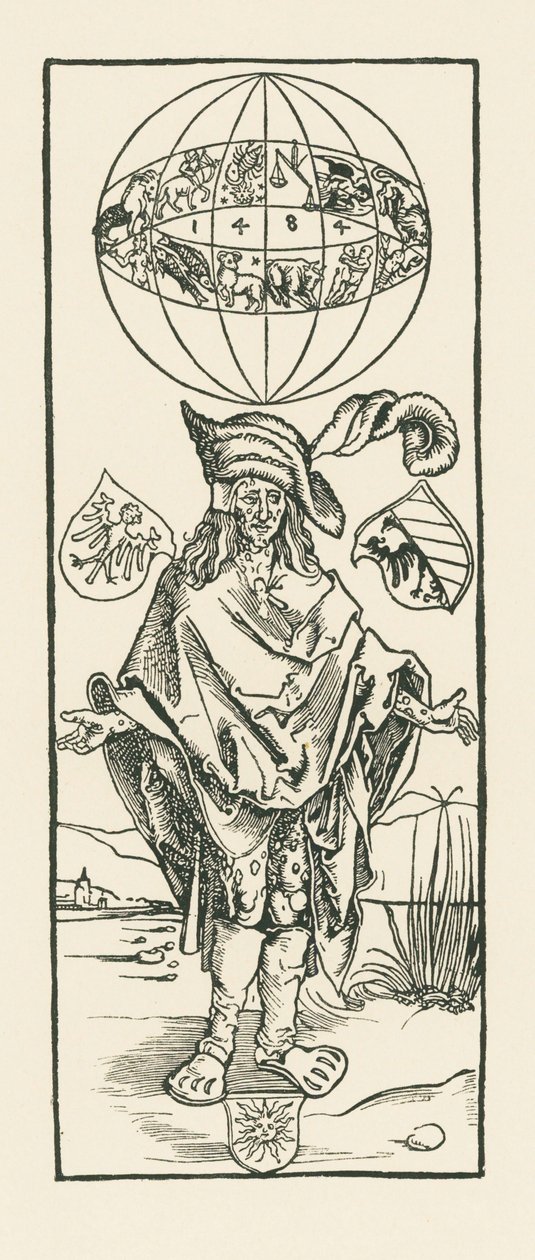 O Sifilítico. 1496 (xilogravura) de Albrecht Dürer or Duerer