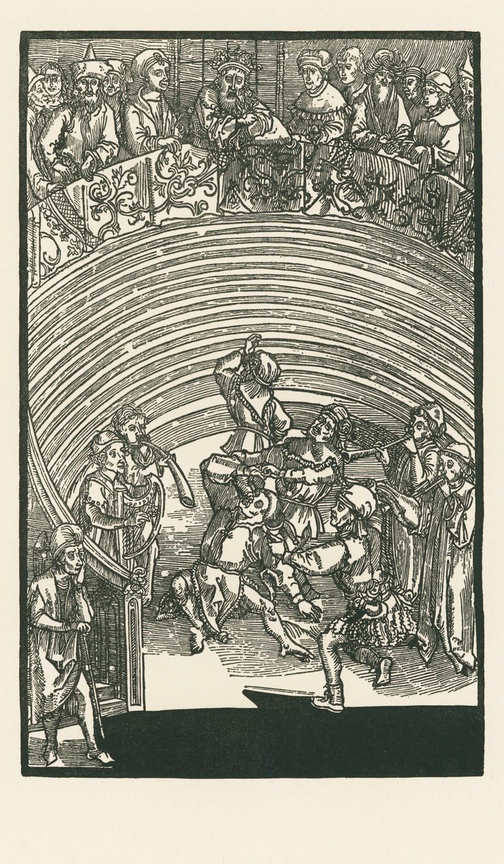 O Teatro, c.1492-93 (xilogravura) de Albrecht Dürer or Duerer
