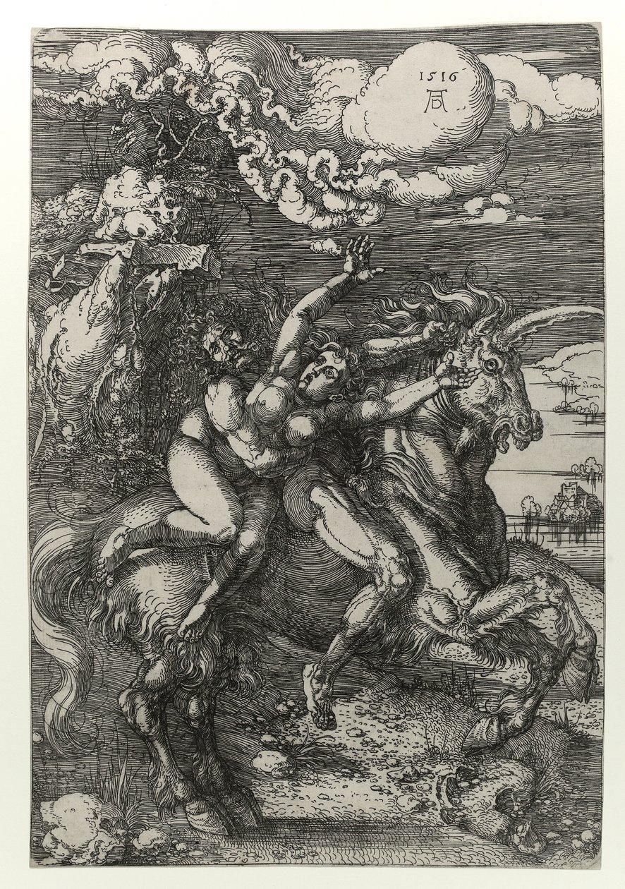 O sequestro no unicórnio de Albrecht Dürer
