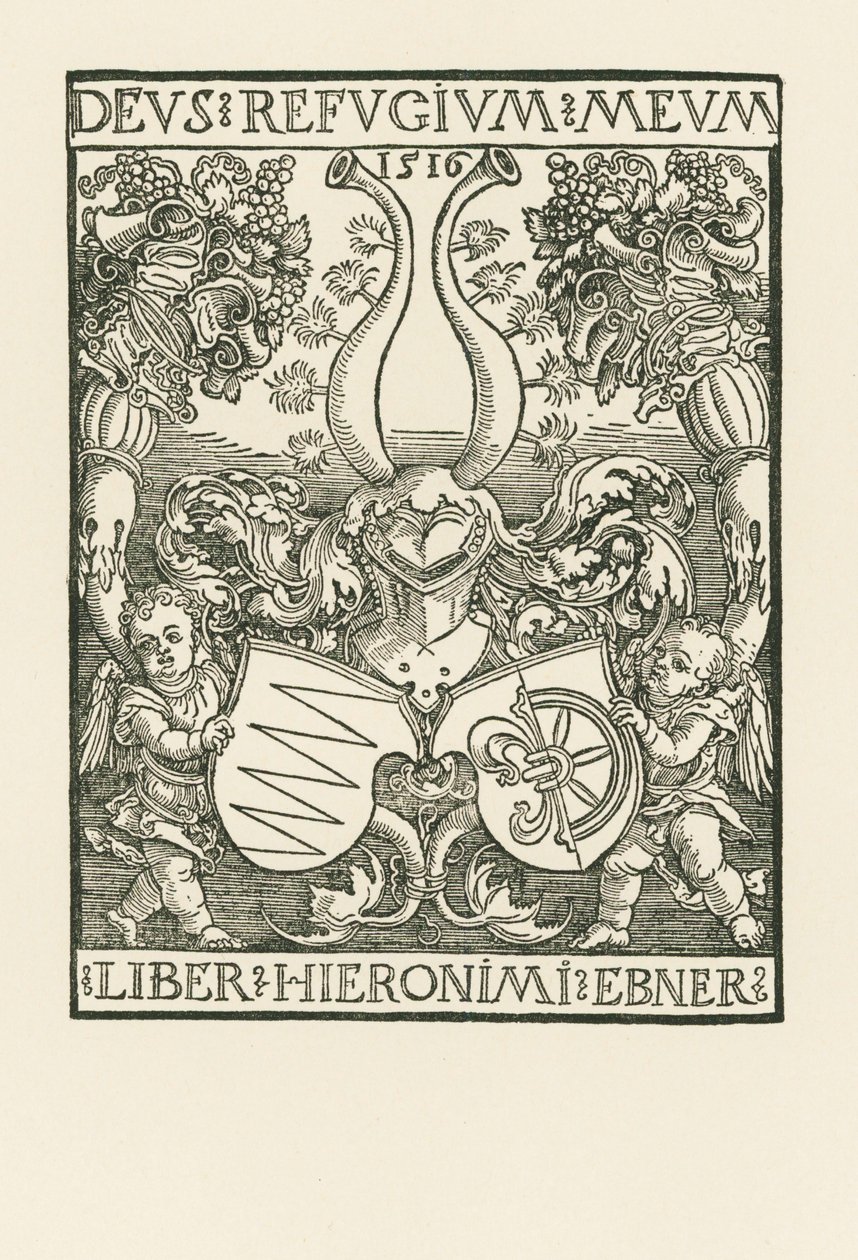 A placa de identificação de Hieronymus Ebner de Albrecht Dürer or Duerer