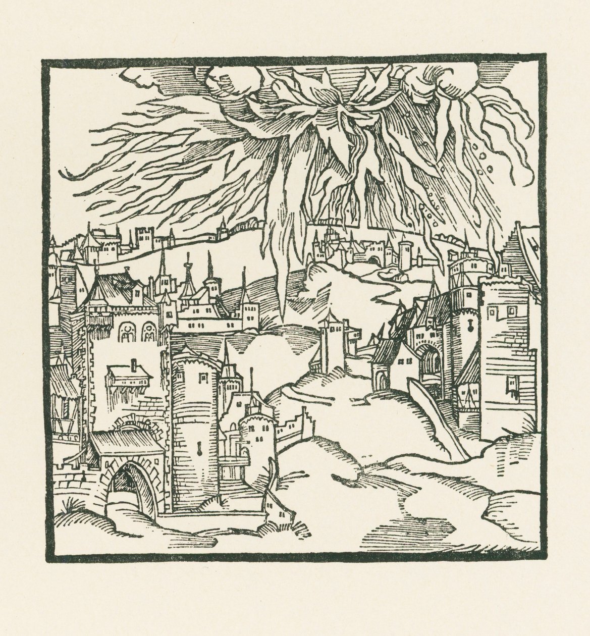 A destruição de Sodoma e Gomorra de Albrecht Dürer or Duerer