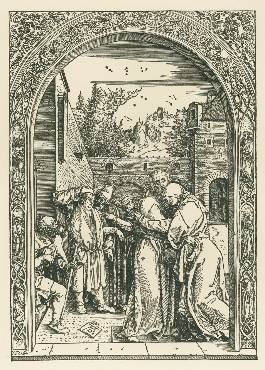 O encontro de Joaquim e Ana na Porta Dourada de Albrecht Dürer or Duerer