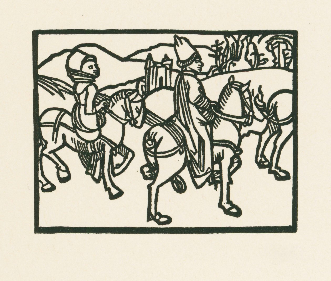 O príncipe a cavalo, c.1489-90 (xilogravura) de Albrecht Dürer or Duerer