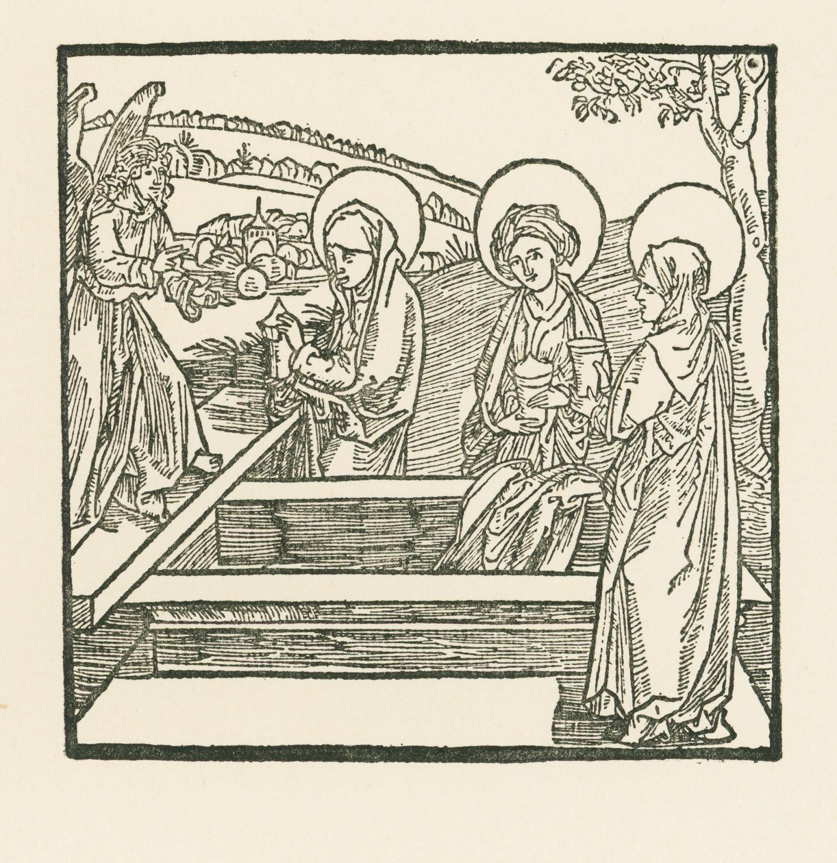 As três Marias no sepulcro de Cristo de Albrecht Dürer or Duerer