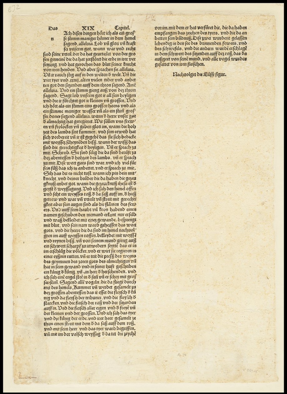 Verso do Apocalipse, São Miguel lutando contra o dragão, 1497 de Albrecht Dürer