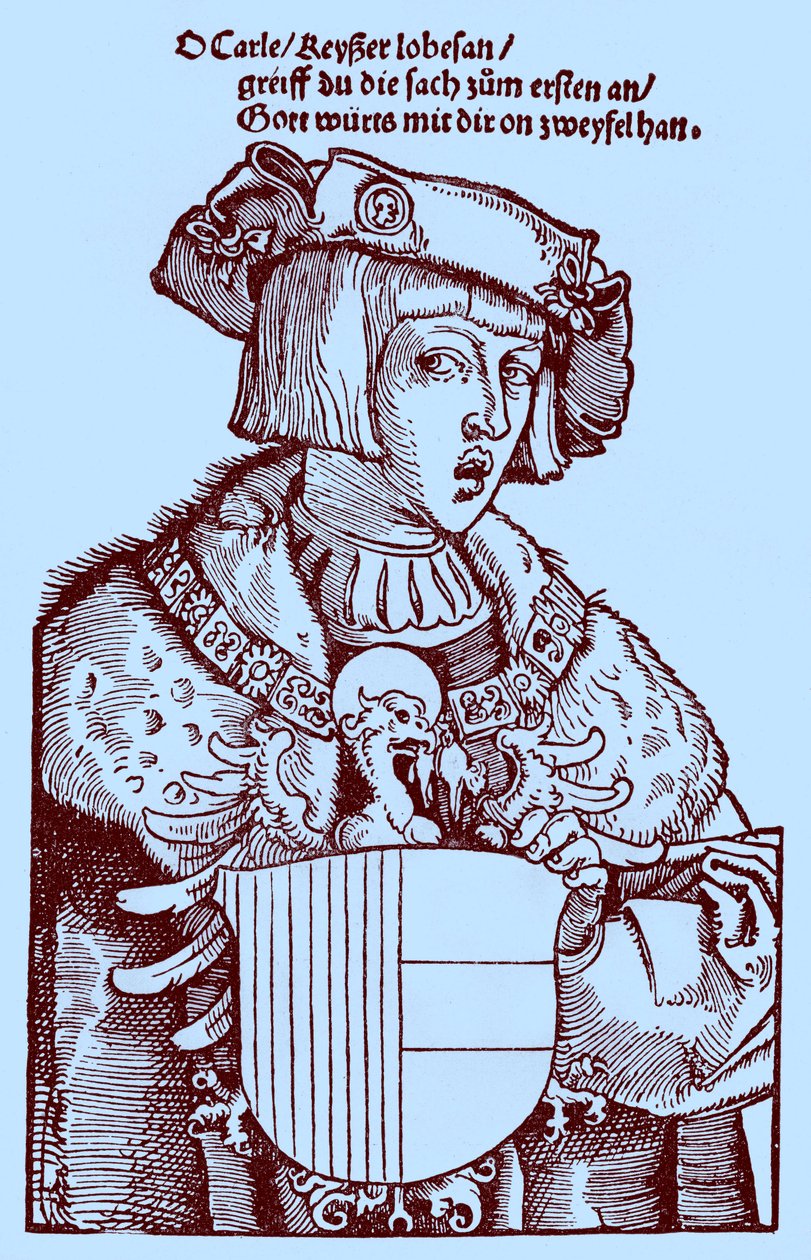 Jovens Charles V (1500-1558) (gravura) de Albrecht Dürer