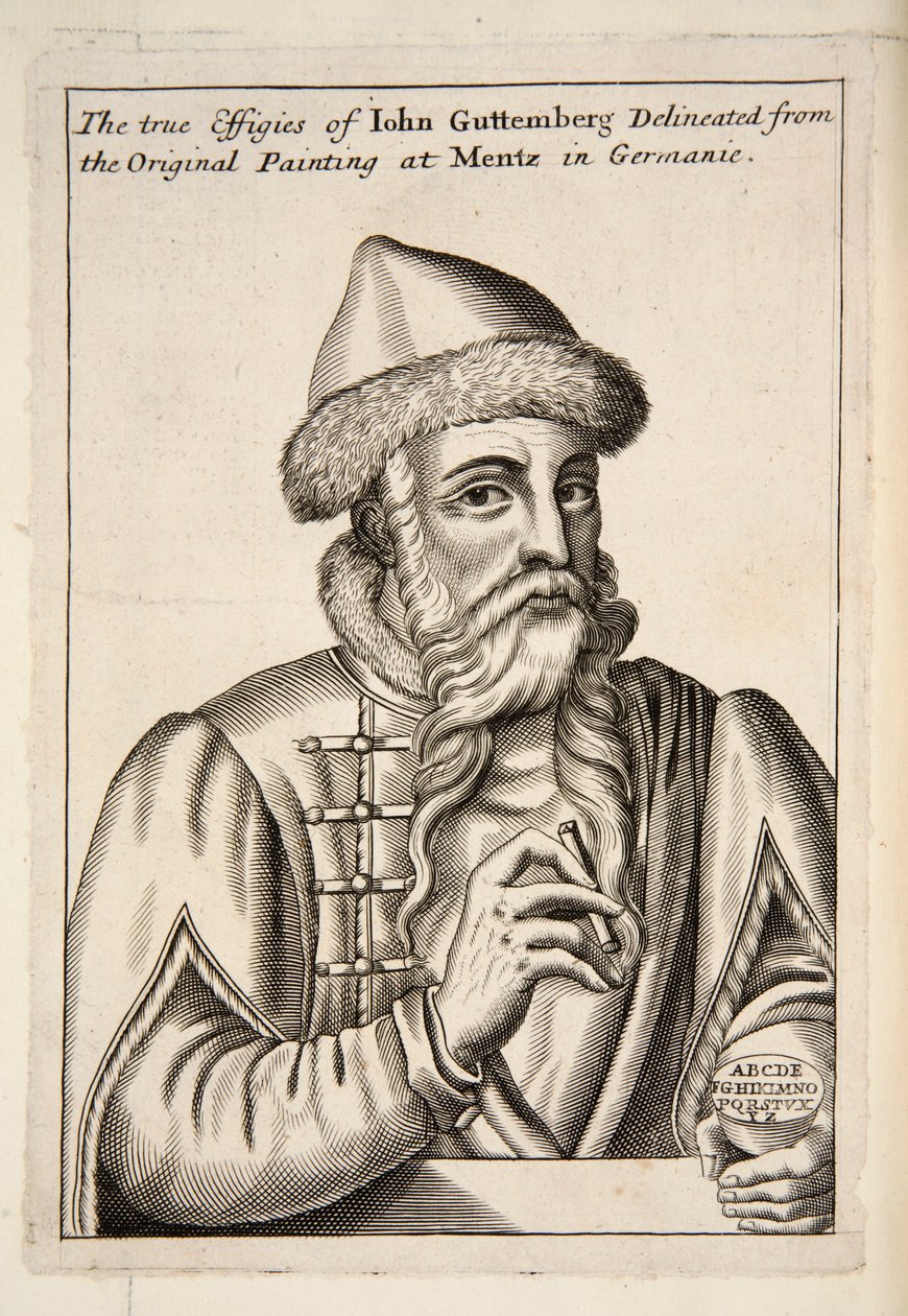 John Guttemberg, pub. Gravação em 1683. de Albrecht Mentz