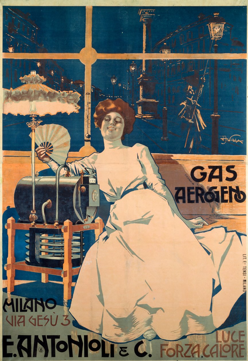 Cartaz publicitário para Antonioli