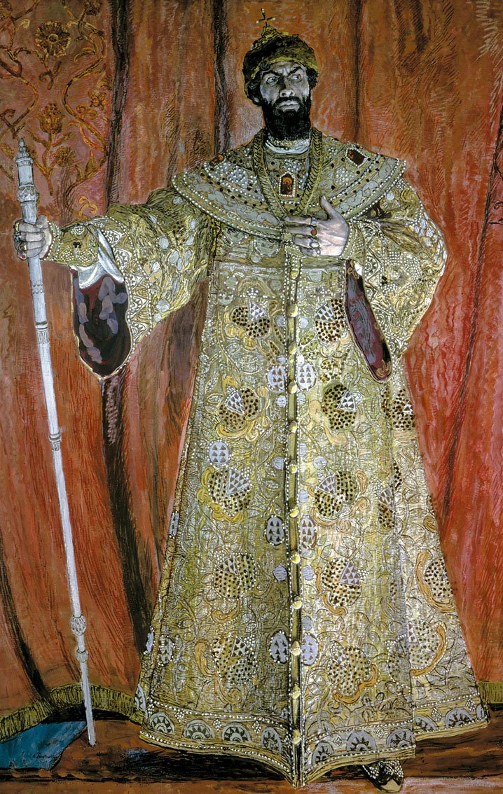 Retrato de Feodor Chaliapin como Boris Godunov de Aleksandr Jakovlevic Golovin