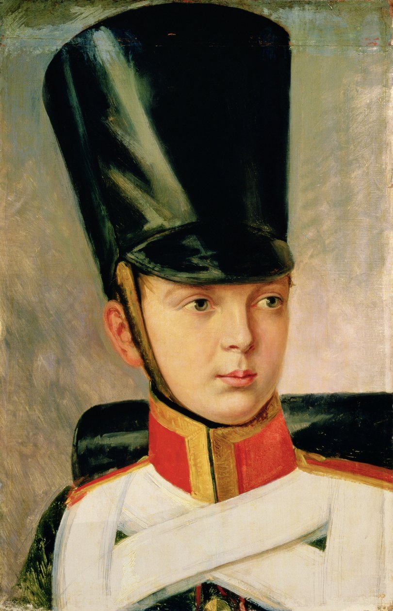 Retrato do príncipe herdeiro Alexander Nikolayevich (1818-1881), 1830 de Aleksandr Ivanovic Zauervejd