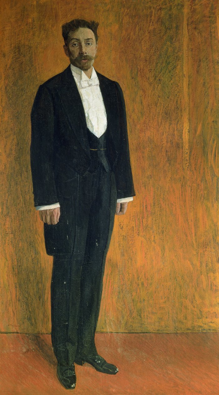 Retrato de Alexander Skryabin (1872-1915) (guache e pastel em papelão) de Aleksandr Jakovlevic Golovin
