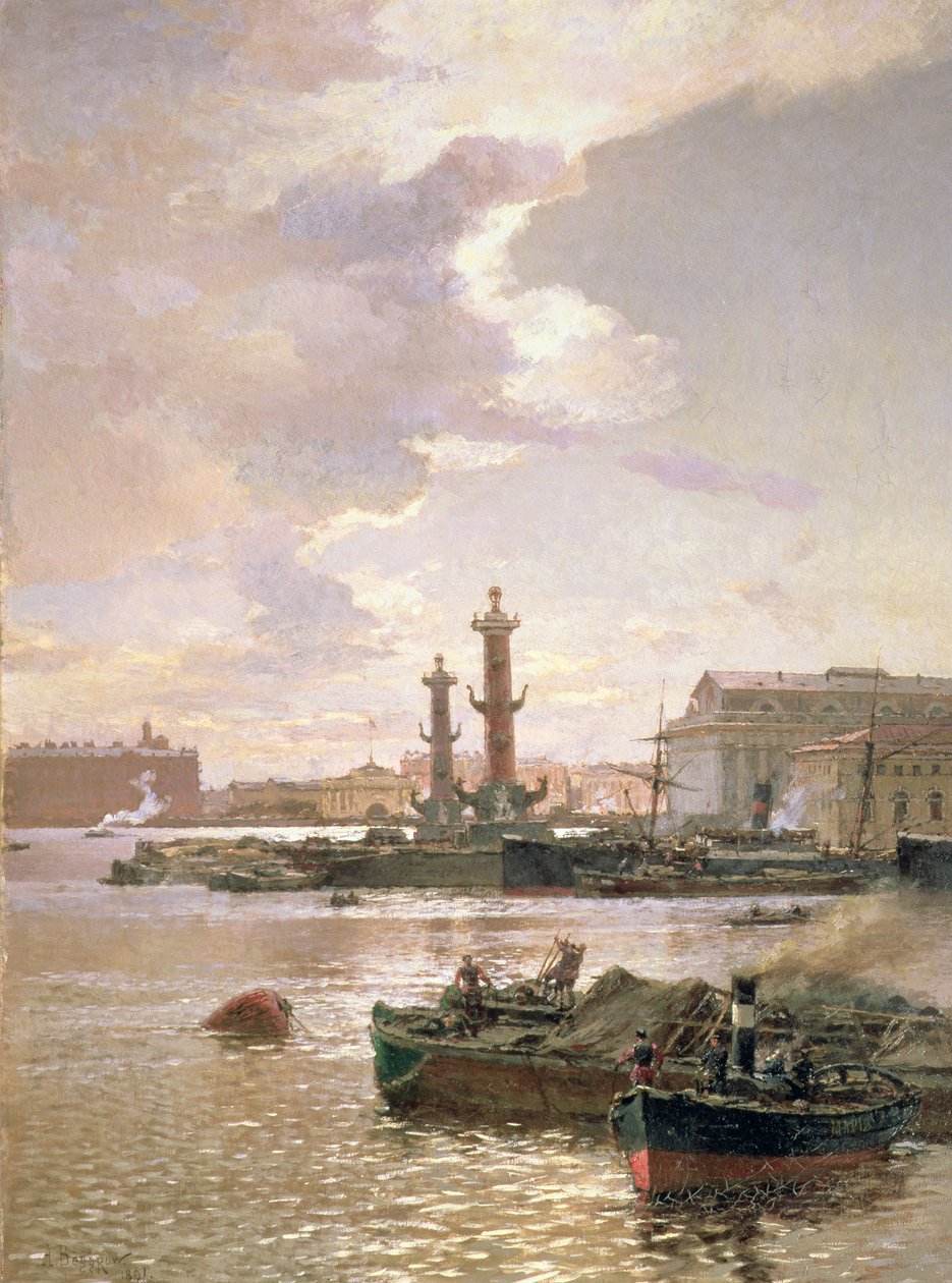 Bolsa de Valores em São Petersburgo, 1891 de Aleksandr Karlovich Beggrov