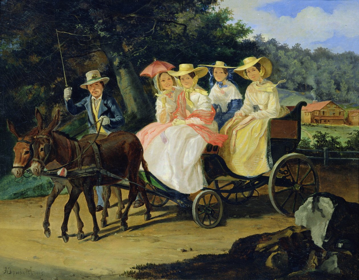 Uma corrida, 1845-46 de Aleksandr Pavlovich Bryullov