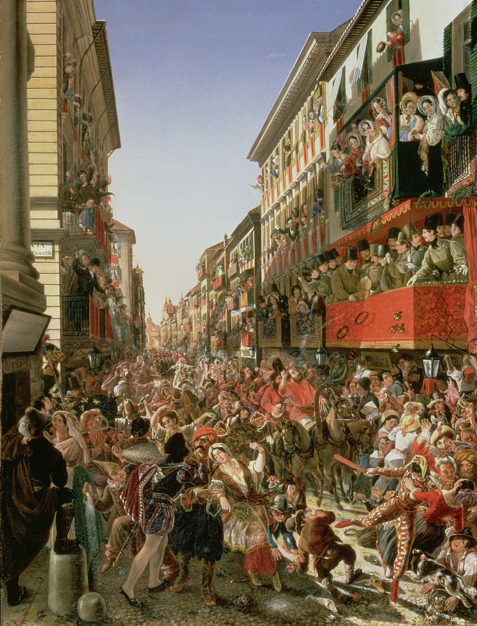 Carnaval em Roma, 1839 de Aleksandr Petrovich Myasoedov