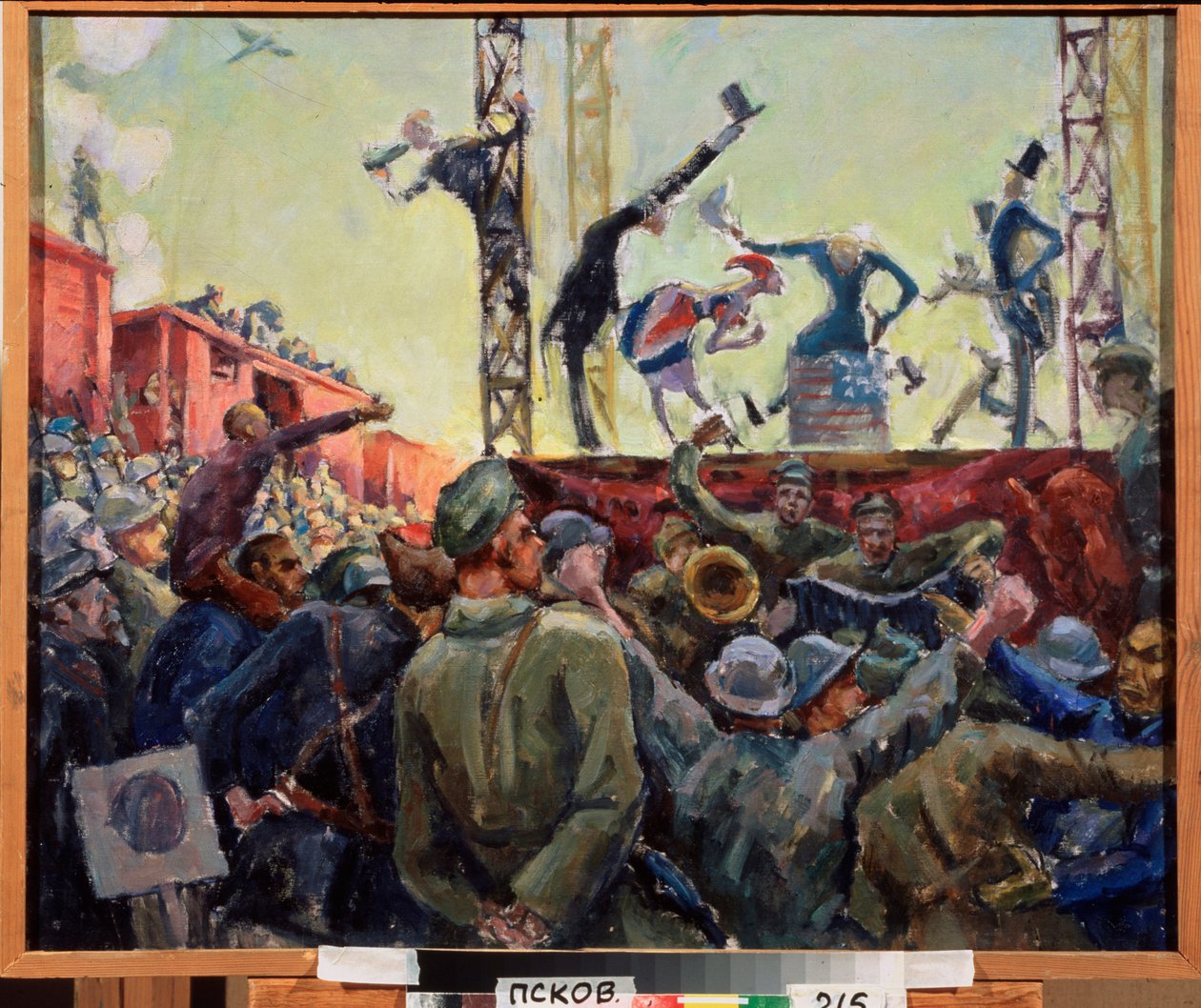 Brigada de agitação na frente de Aleksandr Aleksandrovich Osmerkin