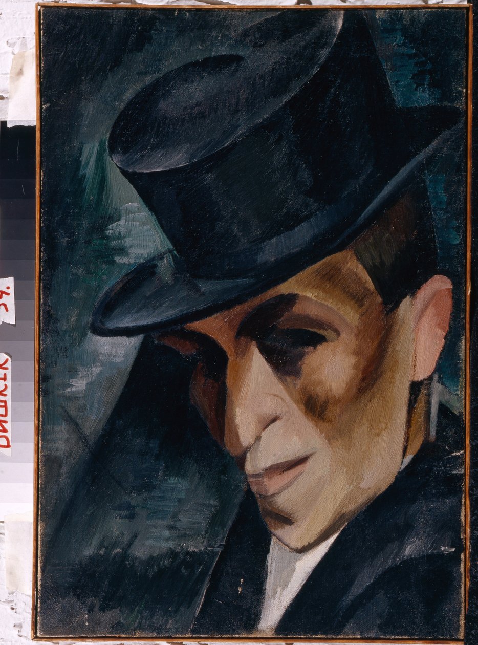 Retrato de um homem de cartola de Aleksandr Aleksandrovich Osmerkin