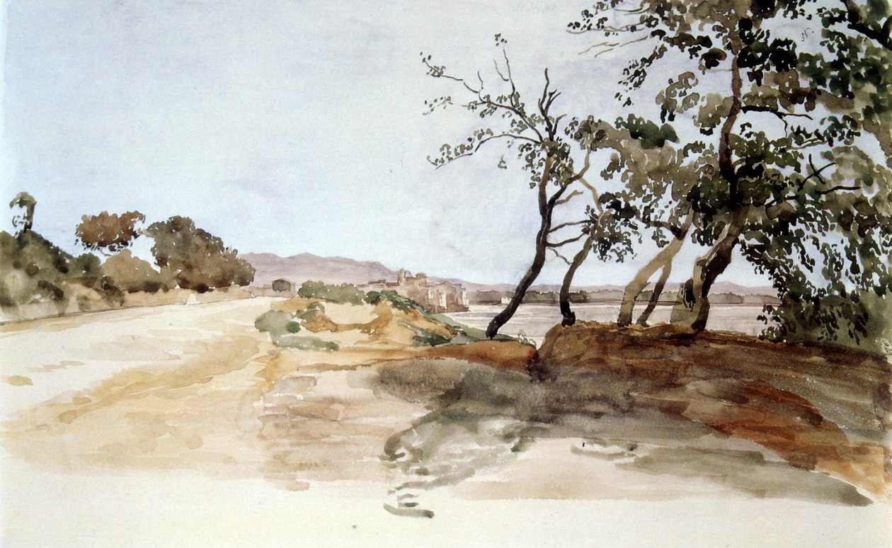 Campo italiano, aguarela de Alexander Ivanov (18061858), pintor russo de Aleksandr Andreevich Ivanov