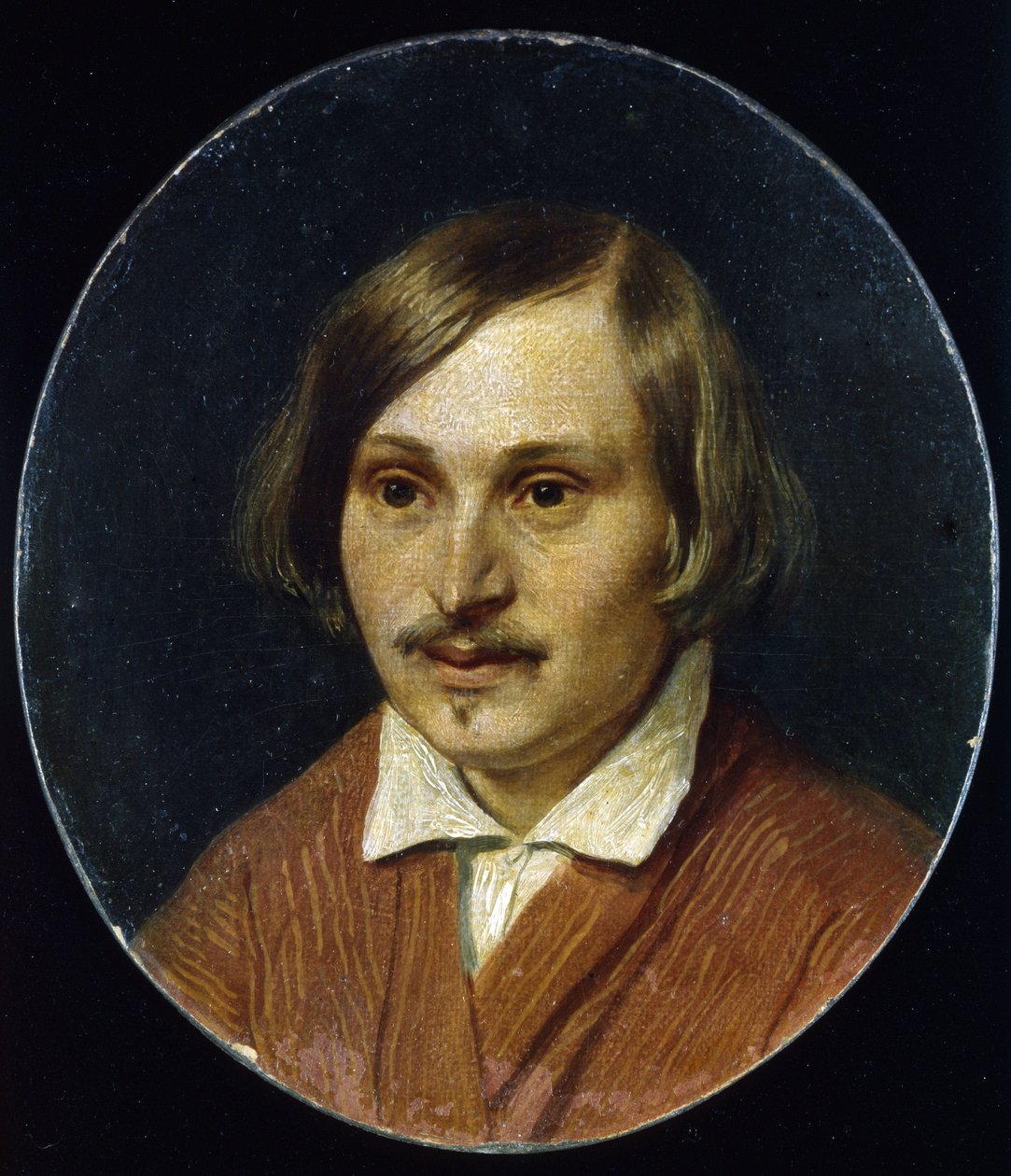 Retrato do Autor Nikolai Gogol (1809-1852). Pintura de Alexander Andreyevich Ivanov (1806-1858), óleo sobre tela de Aleksandr Andreevich Ivanov