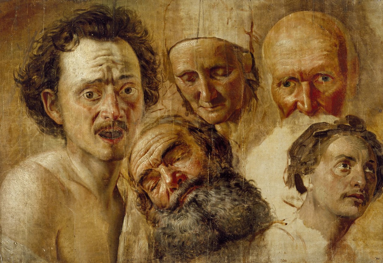 Estudo de cabeças, c. 1830 de Aleksandr Andreevich Ivanov