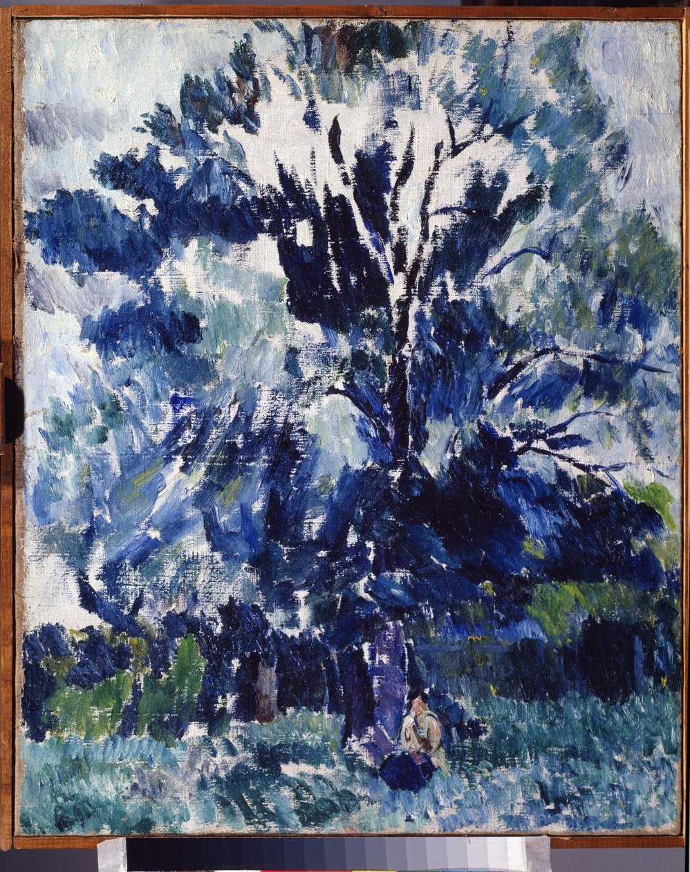 "Paisagem". Pintura de Alexander Davidovich Drevin (1889-1938) 1923 Museu Regional de Arte, Kaluga de Aleksandr Davidovic Drevin