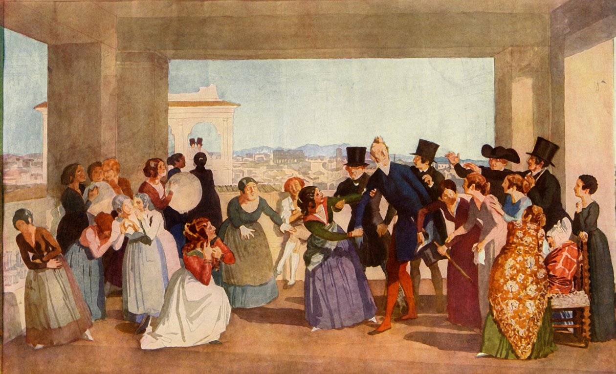 Celebração de outubro em Roma, c1842, 1965. de Aleksandr Ivanov
