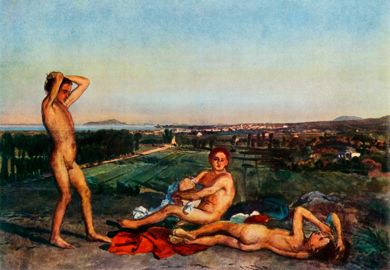 Na praia da Baía de Nápoles, década de 1830, 1965. de Aleksandr Ivanov