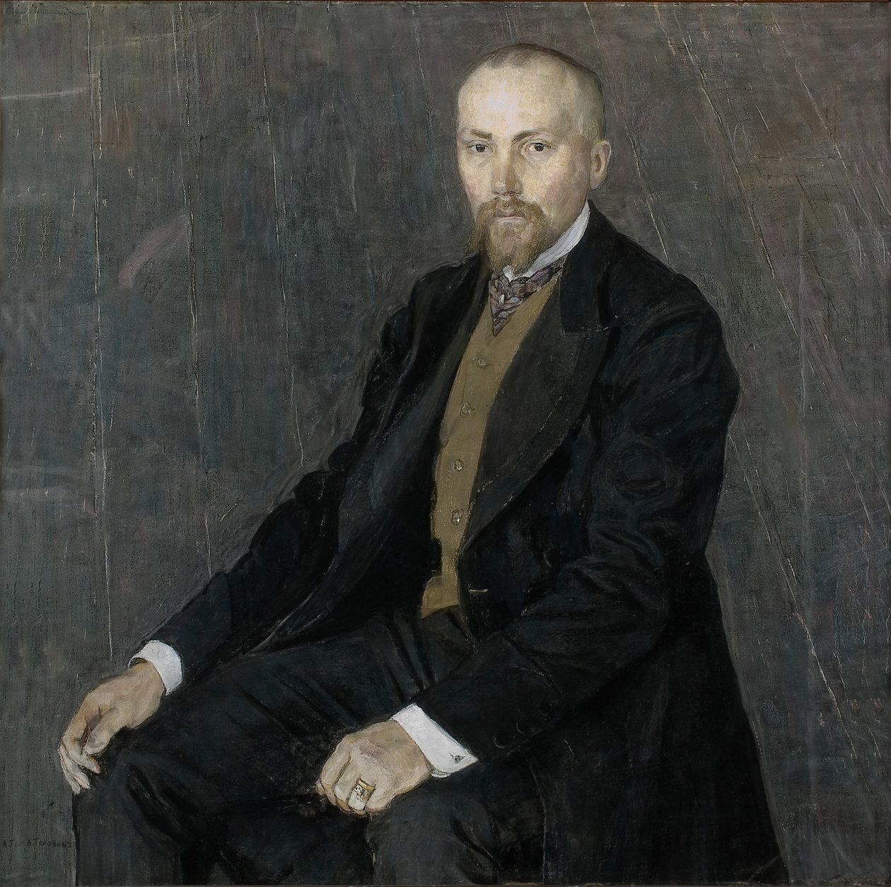 Retrato do artista Nicholas Roerich 1874-1947, 1907 de Aleksandr Jakovlevic Golovin