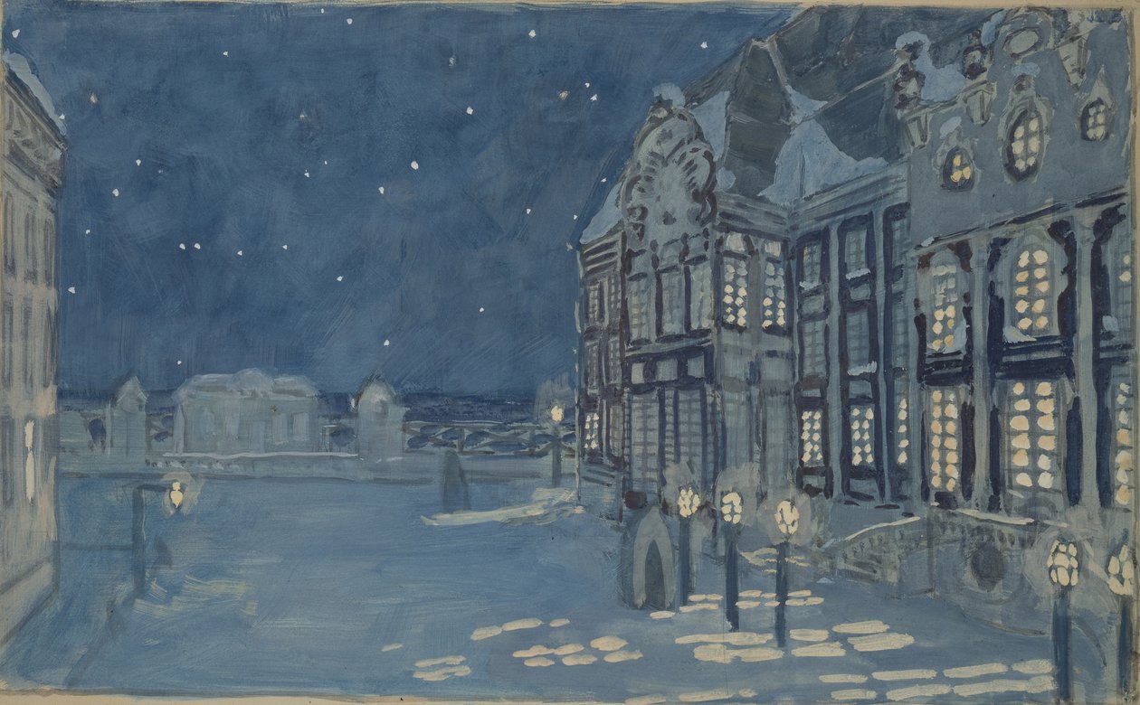 Palácio de inverno. Cenografia para a ópera The Ice House de A. Koreshchenko, 1901 de Aleksandr Jakovlevic Golovin