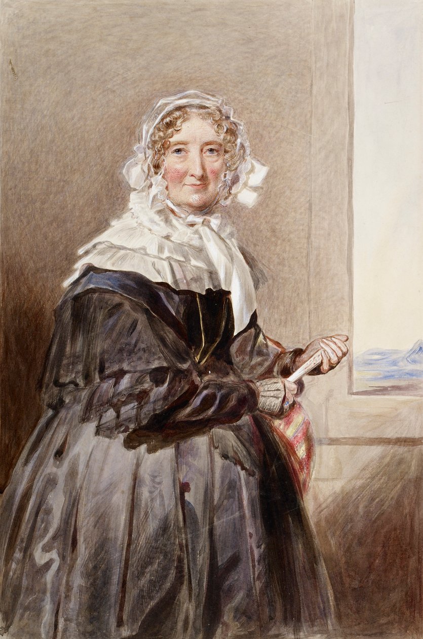 Retrato de Marie-Amélie, Rainha da França, meados do século 19 de Aleksandr Pavlovich Bryulov