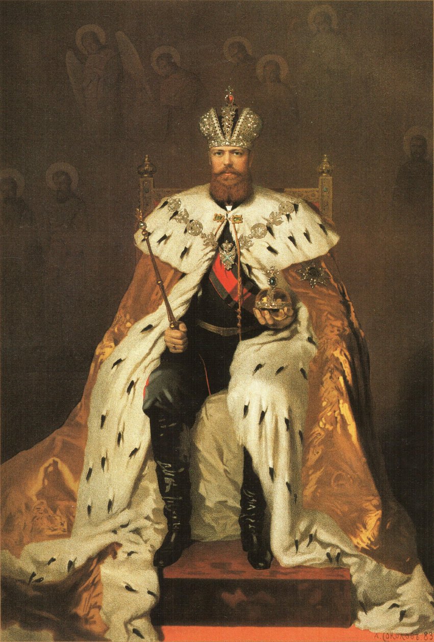 Retrato de Alexandre III da Rússia (1845-1894) de Aleksandr Petrovic Sokolov