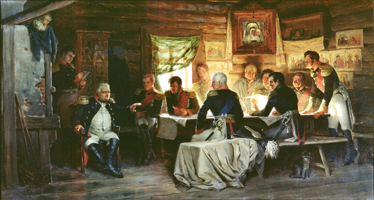 Conselho de Guerra em Fili em 1812, 1882 de Aleksei Danilovich Kivshenko