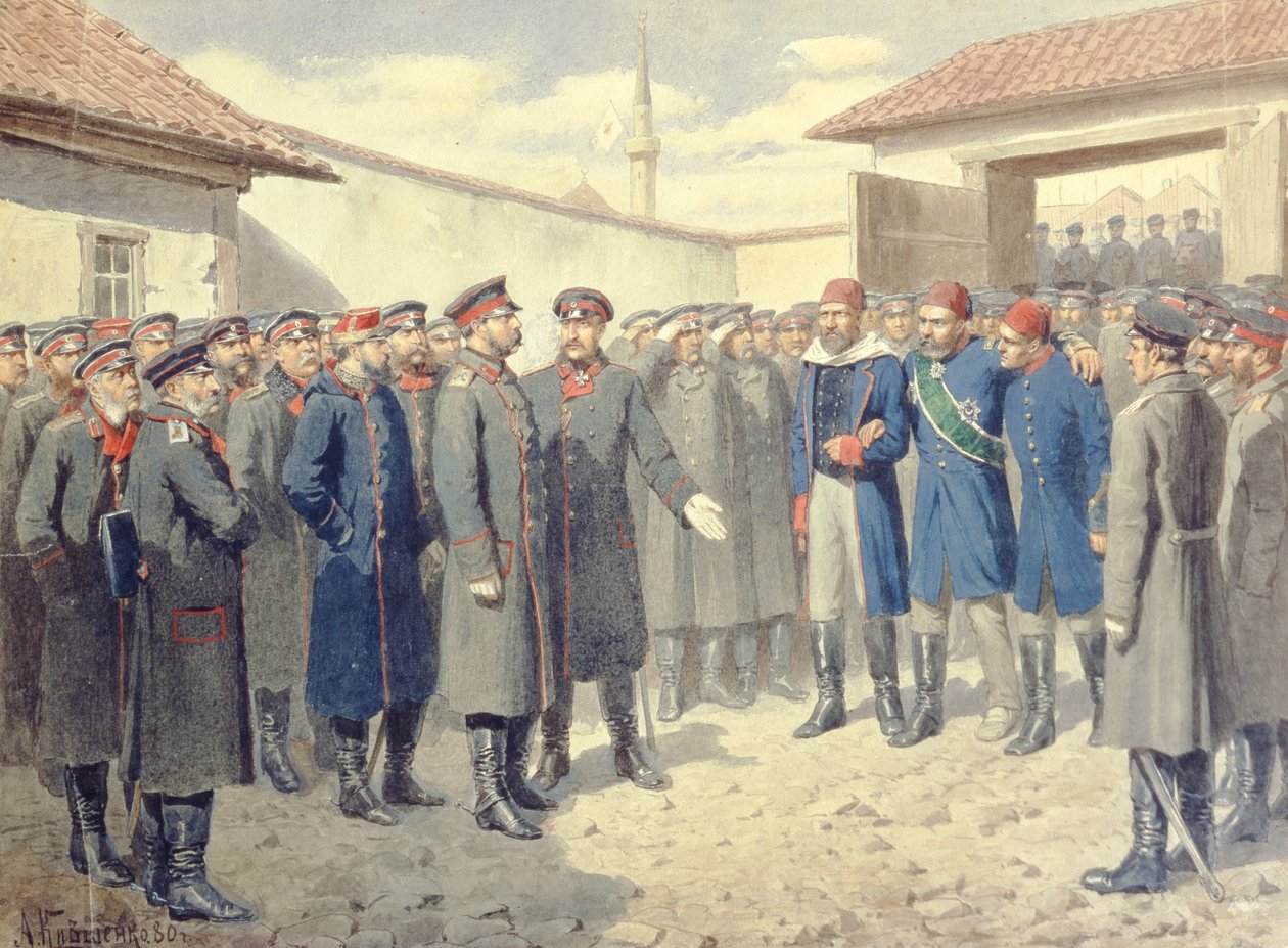 A Queda de Plevna, O Ferido Osman-Pashah antes de Alexandre II (1818-1881), 1880 de Aleksei Danilovich Kivshenko