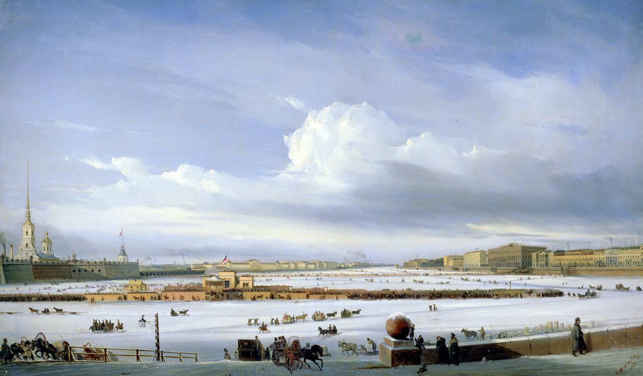 Dirigindo no Neva, 1854 de Aleksei Petrovich Bogolyubov