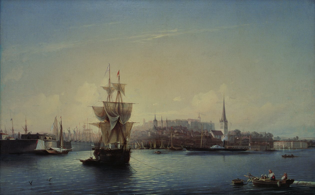 Porto de Tallinn, 1853 de Aleksei Petrovich Bogolyubov