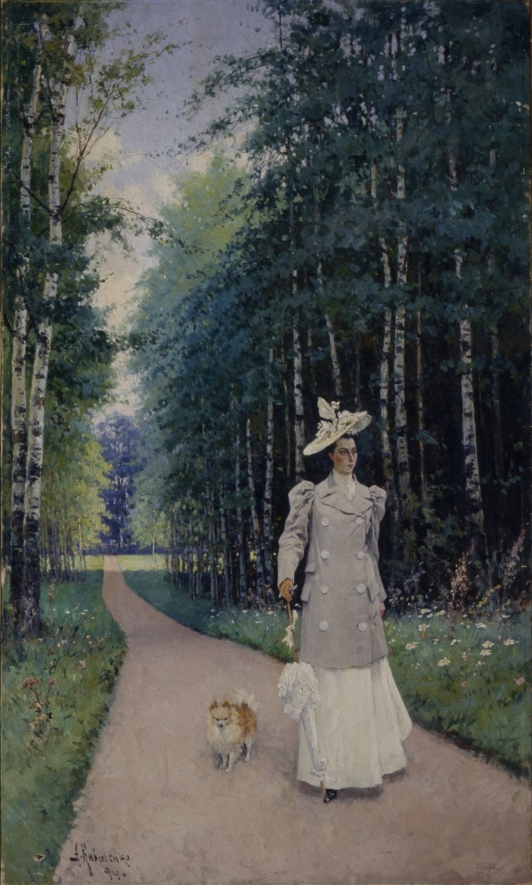 Andar. Retrato da condessa Leokadia Shirinskaya-Shikhmatova, 1894 de Aleksei Danilovich Kivshenko